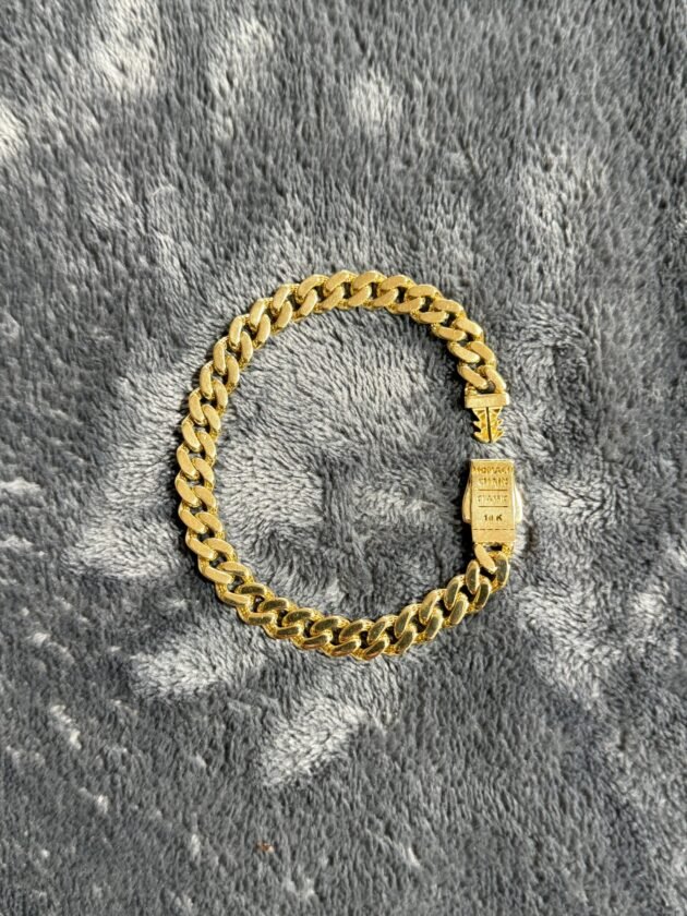 Pulso Monaco Chain Classic 8mm Oro 10k 18 cm - Image 3