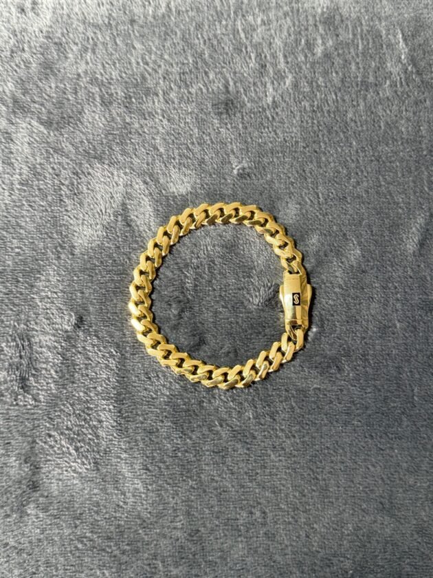 Pulso Monaco Chain Classic 9mm Oro 10k 21 cm