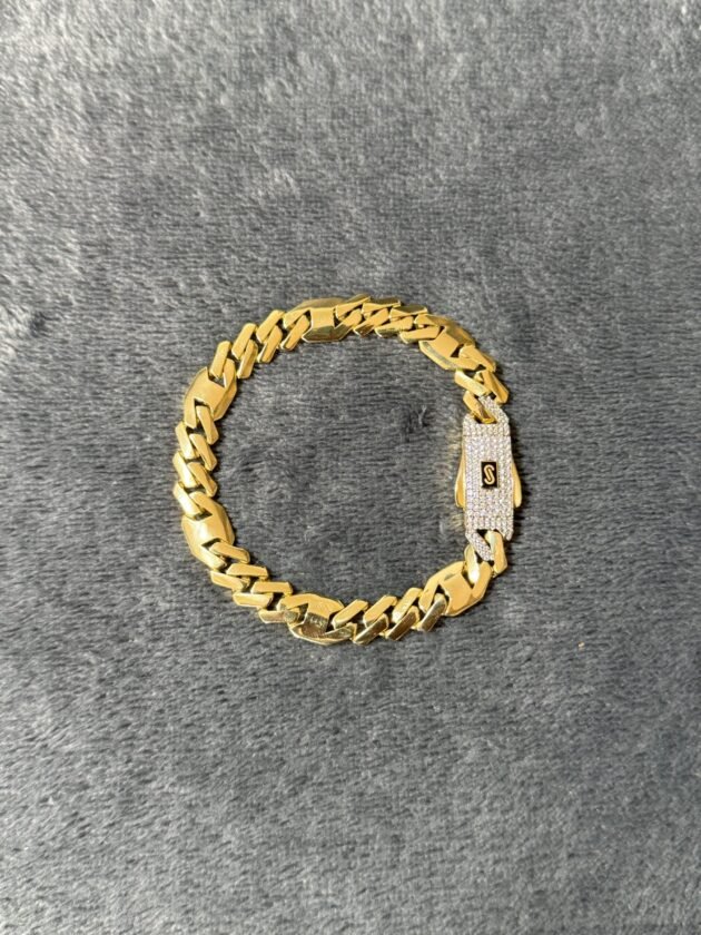 Pulso Monaco Chain Shade 9mm Oro 14k 20.5 cm