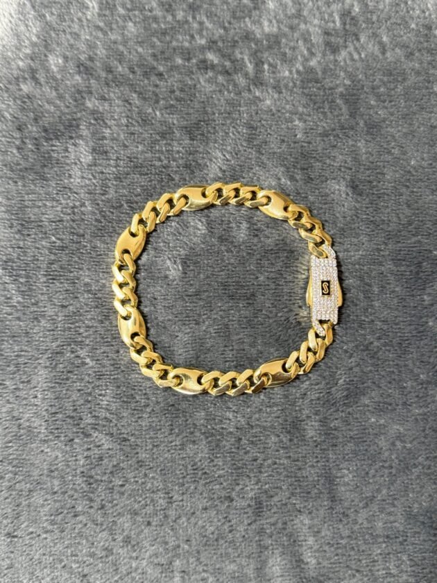Pulso Monaco Chain Luxe 8mm Oro 10k 20.5 cm