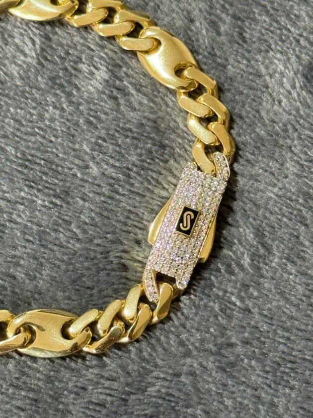 Pulso Monaco Chain Luxe 8mm Oro 10k 20.5 cm - Image 2