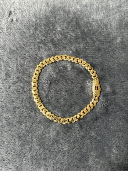 Pulso Monaco Chain Classic Intercalado 6mm Oro 10k 21 cm