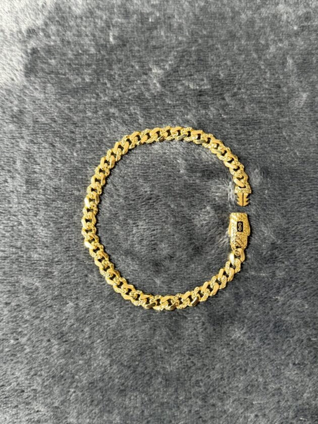 Pulso Monaco Chain Classic Intercalado 6mm Oro 10k 21 cm - Image 3