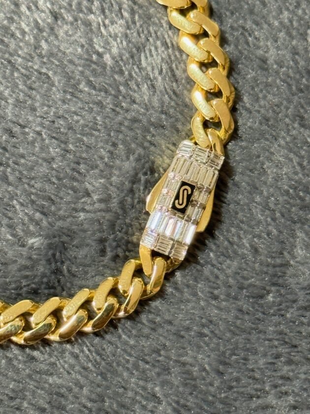 Pulso Monaco Chain Classic Baguette 6mm Oro 10k 19 cm - Image 2