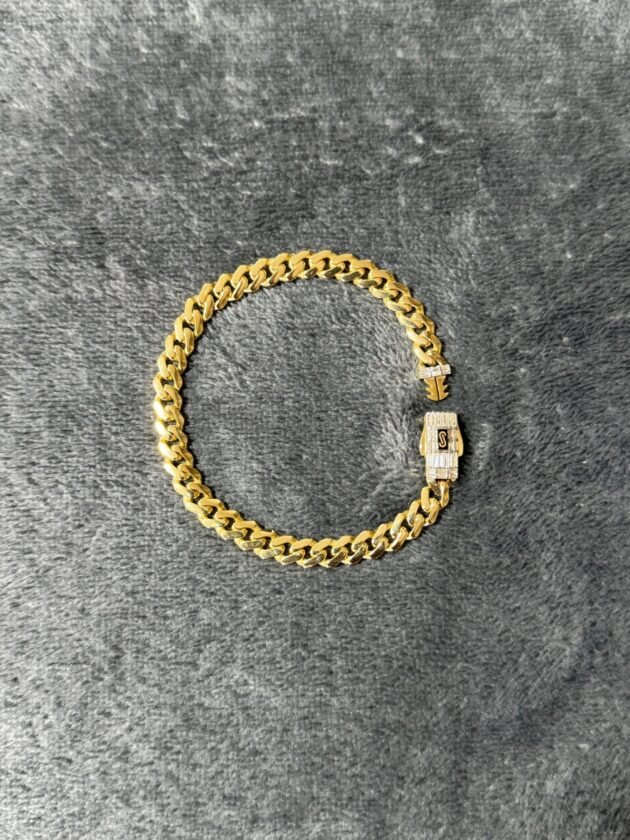 Pulso Monaco Chain Classic Baguette 6mm Oro 10k 19 cm - Image 3