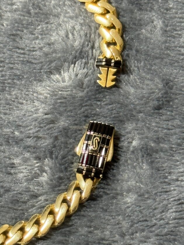 Pulso Monaco Chain Classic Black Baguette 6mm Oro 10k 21 cm - Image 4